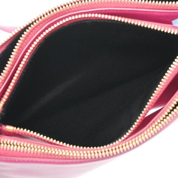 CELINE Trio Small Shoulder Bag Pink Leather - Picture 10 of 12